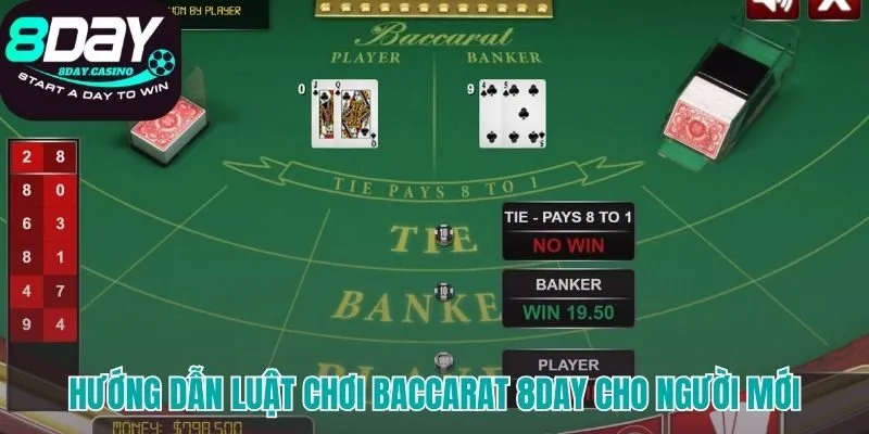 Luật chơi baccarat 8DAY dễ hiểu cho người mới bắt đầu