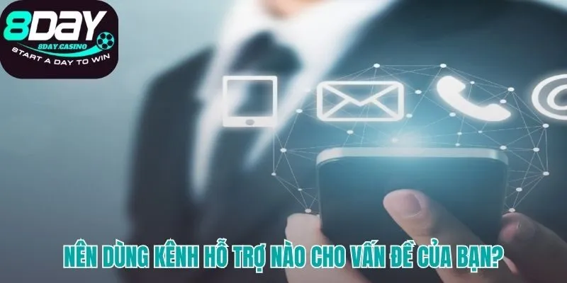 Hướng dẫn chọn kênh liên hệ 8DAY phù hợp cho từng vấn đề